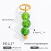 Acessórios de joias DIY transfronteiriços não desbotam acessórios de colar de alto nível galvanoplastia pingente de aço inoxidável ouro 18k pingente único