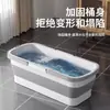 Cubo para Mopa con Ruedas, Cubo Plegable de Plástico para Mopa, Cubeta Rectangular para Almacenamiento de Agua, Cubeta de Agua de Gran Capacidad