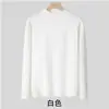 Suéter Simples Pulôver Retrô Japonês 2026 Gola Alta Meia Manga Solto Versátil Casual Top Camisa Camada Base Quente Macia