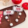 Novedad 2024 Accesorios Rojos para el Cabello de Año Nuevo para Niñas, Pinzas para el Cabello Infantiles que No Dañan el Cabello, Pinzas para el Cabello de Estilo Chino para Bebés Celebrando el Año Nuevo