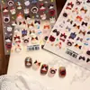 2025 Inverno Quente Desenho Animado Gatinho Adesivos para Unhas Adesivo Impermeável Festa do Gato Adesivos Decorativos para Unhas Impermeáveis