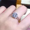 Anillo Abierto de Lujo con Diamantes Completos, Ocho Corazones y Ocho Flechas, Chapado en Pt950, Moissanita Simulada, para Mujer, Exclusivamente para Joyería de Transmisión en Vivo de Celebridades de Internet