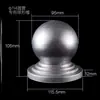 Cabeça de bola de ferro forjado Tampa de tubo Tampa de tubo Guarda-corpo de aço zincado Tampa de tubo quadrado Tampa de cobertura Acessórios de bola redonda Cabeça de coluna decorativa Corrimão de ferro forjado