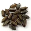 Suministro de comercio exterior en stock cabello lacio natural piedra tigre amatista 8x 21 colgante de doble punta columna hexagonal superficie de corte piedra desnuda