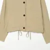 Comercio exterior transfronterizo al por mayor Ropa de mujer europea y americana 2026 moda casual holgada de un solo botón cuello mao chaqueta de aviador