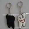 Brindes Publicitários Odontológicos Novo Chaveiro de Dente de Borracha Macia de PVC Pingente de Chave de Cola de Silicone Atacado