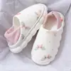 Nuevos Zapatos de Maternidad 2024 con Tacón, Zapatillas de Algodón Cálidas Antideslizantes de Dibujos Animados para el Hogar de Mujer Otoño
