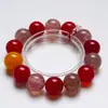Pulsera de Cristal de Fresa Natural Mil Flores de Ciruela Roja para Mujer, Mejora la Piel Clara, Cadena Versátil de Color Rojo Cereza al por Mayor