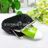 Bolsa de Cosméticos de Lámina de Aluminio Botón a Presión Bisagra Pequeña Bolsa Bolsa Mini de Cosméticos Bolsa de Lámina de Aluminio Pintada Negra Bolsa de Lámina Metálica Personalización