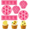 Colmena Flores Girasol Molde de Silicona DIY Decoración de Pastel de Chocolate Molde para Hornear