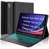 Para Samsung Tablet PC S9FE Teclado Retroiluminado Táctil S8 Funda Protectora S7 con Ranura para Lápiz X510 Funda de Cuero X710
