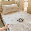 Cobertor de Cama de Fio Bouclé, Colchão Específico para Dormitório Estudantil, Lençol de Cama Acolchoado de Algodão Fino Lavável, Protetor de Colchão, Adequado para Todas as Estações