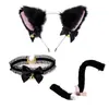 Diadema con Orejas de Gato y Cascabeles Set de Pulsera y Collar Set de Cola de Gato Accesorios para Diadema Accesorios para Fiesta de Halloween