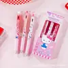 Yuemu Genuino Hello Kitty Edición Limitada Roja y Azul Bolígrafo de Gel Retráctil Jt829 para Estudiantes de Primaria St Bolígrafo de Secado Rápido para Exámenes Negro