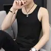 Chal Pequeño de Color Sólido para Hombro Camiseta sin Mangas de Verano para Hombre Chaleco de Color Sólido Delgado Top Chaleco de Exportación Camiseta Capa Base para Hombre