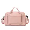 Bolsa de viagem com compartimento para mala de rodinhas, compartimentos separados para roupas secas e molhadas, compartimento independente para sapatos, bolsa de bagagem de grande capacidade, bolsa de mão leve para viagens curtas