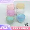 Esponja de Maquillaje Esponjosa para Dedos con Forma de Corazón de Algodón Azúcar, Esponja de Belleza con Cojín de Aire, Esponja de Maquillaje No Absorbente