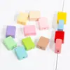 Macarrón acrílico color sólido rectangular cuentas sueltas agujero recto cuentas cuadradas lisas accesorios para pulsera DIY venta al por mayor