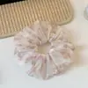 Scrunchie de Malha Fresco e Doce com Toque de Luxo, Prendedor de Cabelo Suave, Corda de Cabelo Versátil Estilo Francês Moda de Verão Elástico