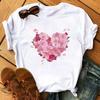 Desejo ebay Amazon Independent Station Loose Crew Neck AliExpress Creative Giraffe Camiseta de manga curta para mulheres