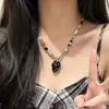 Collar de Perlas y Piedras Naturales de Fresa Estilo Coreano Chica Dulce y Fresca Cadena para Clavícula Femenina Accesorios con Colgante de Perlas
