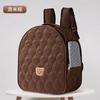 Otoño e Invierno Parche de Oso Acolchado de Algodón Bolsa de Gato Mochila Cálida para Exteriores Portátil de Gran Capacidad Mochila de Viaje para Perro Mascota