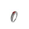 Personalidade Prata moda vintage jóias s925 jóias de prata feminino auspicioso nuvem padrão sul vermelho cabaça anel