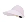 Chapéu de Sol de Verão Proteção Solar Feminino Viagem ao Ar Livre Seda de Gelo Aba Larga Chapéu de Sol Fashion Versátil Pode Pendurar Máscara Chapéu de Topo Aberto