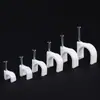 Organizador de Cables, Clip para Enrutamiento de Cables de Red, Clip de Acero con Clavo para Montaje en Pared, Dispositivo de Gestión de Cables para Montaje en Pared