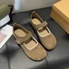Zapatos Mary Jane 2026 Nuevos Zapatos de Verano con Suela Blanda Estilo Francés Suaves y Hermosos Mocasines Estilo Birkenstock para Mujer en Color Albaricoque