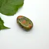 Pingente Gota d'Água Estilo Europeu e Americano Cristal Natural Ágata Pedra Bruta Oval 2,0mm Furo Lateral Colar Pingente DIY Jade