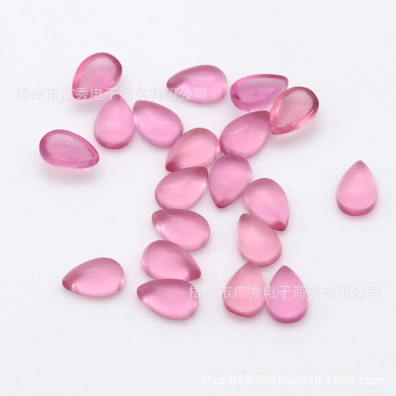 梨形素面BW138玫红玻