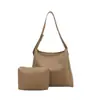 Bolsa de Hombro Grande para Viajes Diarios 2025 Capacidad Amplia Verano Nuevo Estilo Color Sólido Textura Retro de Mano Moda Bolso para Viajes Diarios