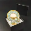 Taza de Café con Platillo Estilo Europeo Transfronterizo Retro Creativo Cuerpo Recto Pequeño Mango Dorado para Uso Doméstico Traje de Taza de Café Exquisito de Gama Alta