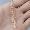 Cadena O Larga Aplanada Rellena de Oro de 14 Quilates Conserva el Color Hecho a Mano DIY Collar Pulsera Bolso Correa de Hombro Transformación Accesorios de Joyería