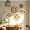 Decorações de Parede Boêmias Amazon Melhores Vendas Decorações de Parede Decorações Penduradas de Palha Feitas à Mão Conjunto Transfronteiriço Decoração de Parede para Sala de Estar