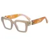 Gafas Cuadradas Retro de Colores Gelatina Europeas y Americanas Transfronterizas Sin Graduación para Mujer, Monturas de Gafas Versátiles de Marco Grande Color Tinta de Moda para Hombre