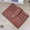 Bolsa para Tarjetas Nueva Transfronteriza Soldada con Carbono PU Cuero Ultradelgada Mini Exquisita Gran Capacidad Bolsa de Almacenamiento para Monedas Venta Caliente en Amazon