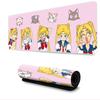 Alfombrilla de Ratón Sailor Moon Serie Rosa para Niñas Pad para Escritorio de Oficina, Juego, Estudio Antideslizante Estilo Anime