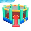 Castillo inflable Doctor Dolphin jaula hexagonal trampolín inflable tobogán parque infantil tela Oxford castillo inflable para el hogar