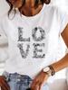 Camiseta de Manga Corta Casual para Dama Moda Femenina Camiseta Gráfica para Mujer