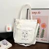 Bolso Sencillo de Otoño e Invierno Nuevo Estilo Bolso de Lona Texturizado y Atmosférico para Mujer 2023 Mochila Escolar para Estudiante Bolso de Mano de Dibujos Animados