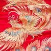 Juego de Cuatro Piezas de Boda de Lujo Estilo Chino Dragón y Fénix, Ropa de Cama Bordada de Algodón Puro para Boda, Colcha Roja de Dote, Ropa de Cama para Habitación de Boda