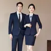Traje de Trabajo para Maestro, Uniforme de Trabajo para Venta en Joyería, Traje Azul para Otoño e Invierno, Ropa Formal Profesional para Hombres y Mujeres