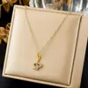 Colar com Pingente de Diamante em Forma de Cobra Vintage, Novo Modelo Popular para Exportação, Colar de Aço Inoxidável Banhado a Ouro com Design de Nicho para Mulheres