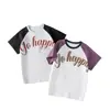 Camiseta de Algodón Transpirable y que Absorbe la Humedad para Niños, Manga Corta para Niños, Top Antibacteriano Clase A para Niñas, Estilo Americano
