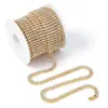 Cadena de Garra de Perla Cifrada Color AB de 2 mm a 6 mm Cadena de Garra con Strass Base Dorada y Plateada Taladro de Garra Cadena Pegatina para Teléfono Móvil DIY Venta al por Mayor