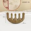 Pente de massagem de cinco dentes de sândalo dourado, pente meridiano para cuidados com o cabelo, raspagem de nariz de sapo, pente de dentes grandes, pente de raspagem