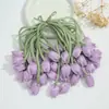 Flores de tecido em botão de flor de tulipa e borboleta estilo coreano para DIY em acessórios de vestuário, acessórios de cabelo, decorações de bolsas e componentes de acessórios