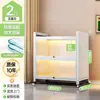 Estante de aço com portas de vidro transparente, armário de exposição, armário à prova de poeira para figuras, armário de armazenamento de metal, estante de aço